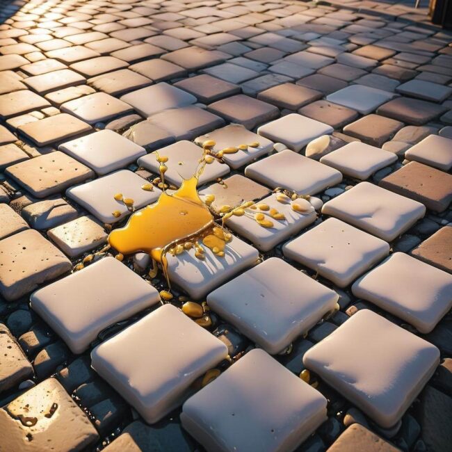 Jak usunąć wosk z kostki brukowej
