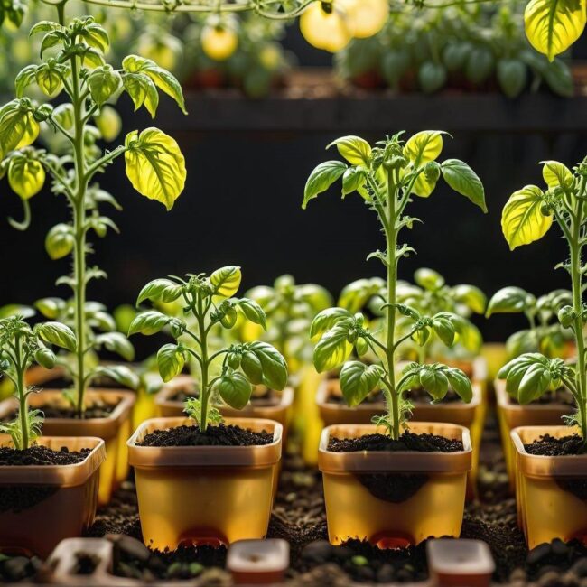 Jakie środki można podjąć aby zapobiec żółknięciu młodych pomidorów