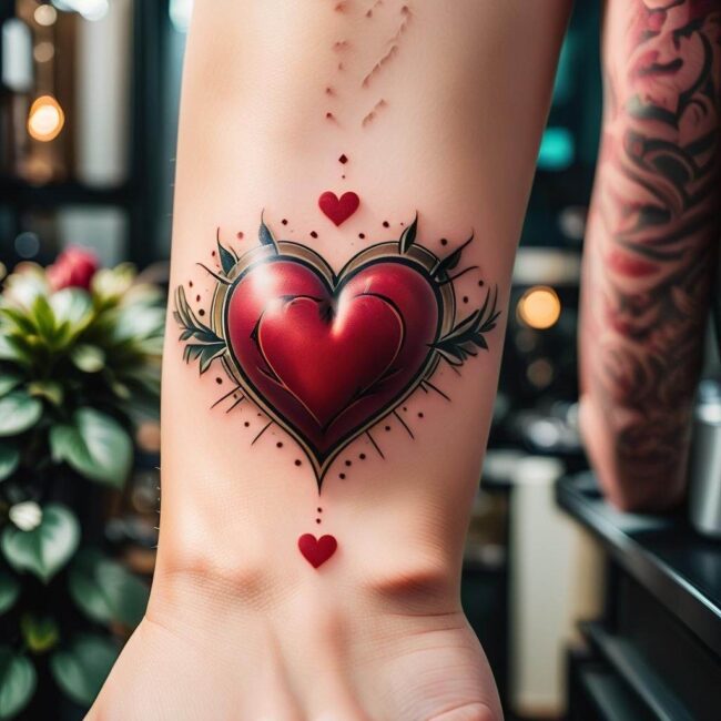 Koszt malutkiego tatuażu serca na palcu